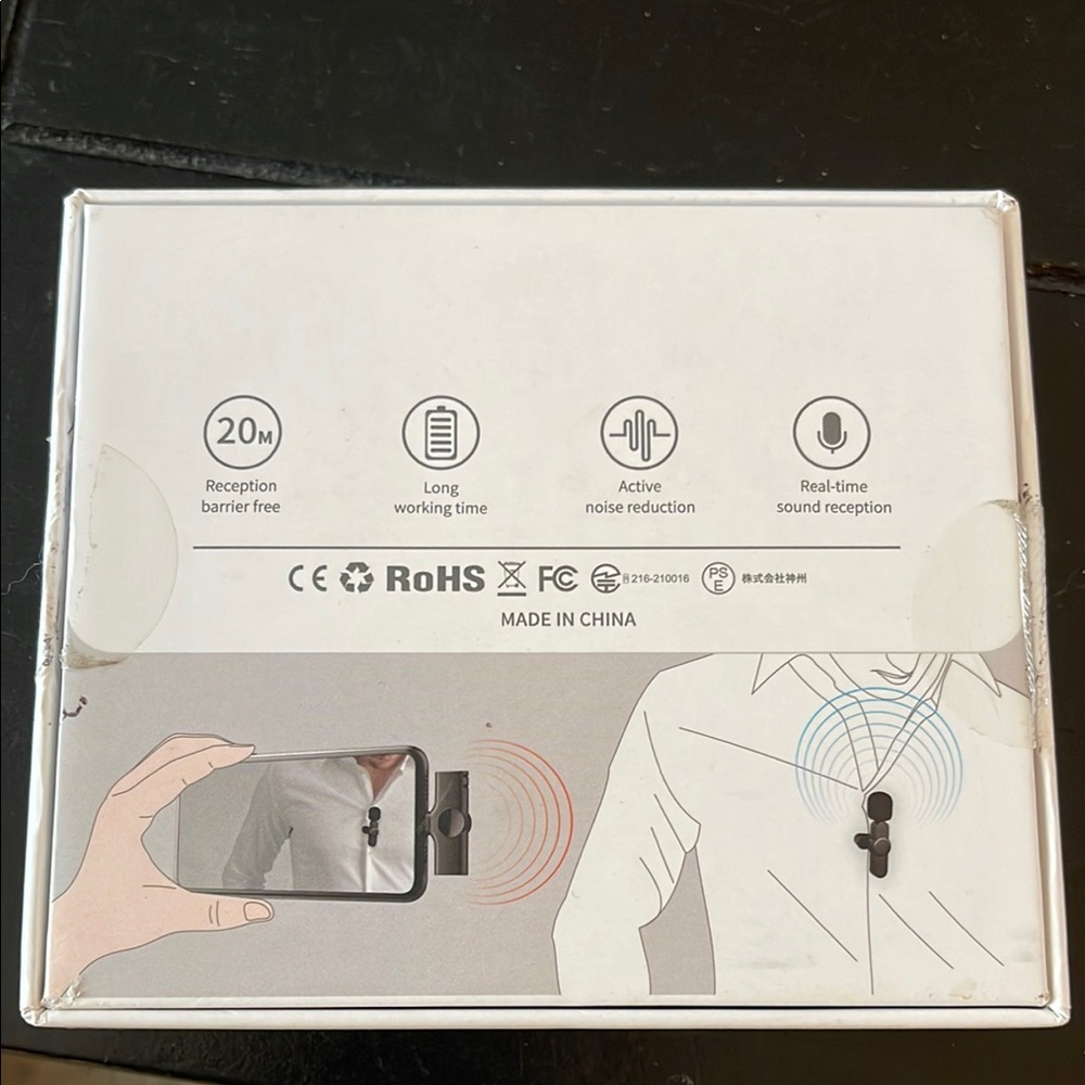 Wireless Microphone with Collar Clip - Black - Picture 3 of 3